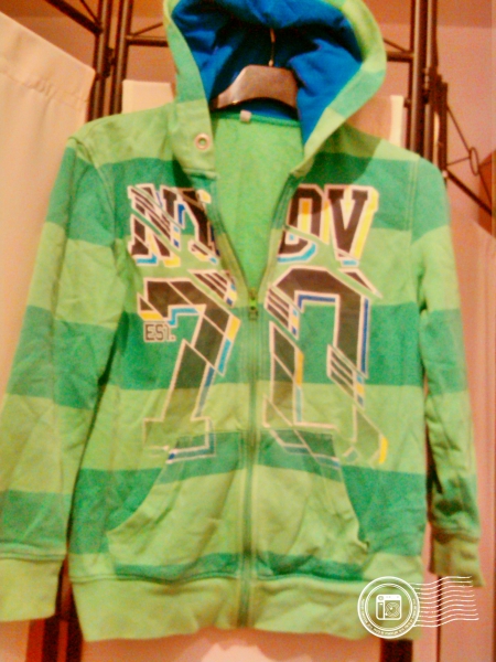 Jungen Sweatshirt Jacke Gr. 146/152 Hoody Grün