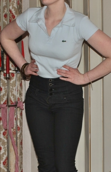 Lacoste Poloshirt, T-Shirt, Bluse hellblau, Gr. S