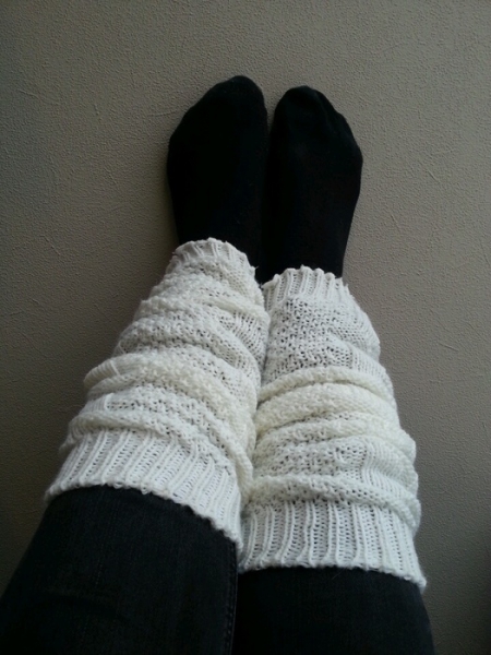 Grobstrick Stulpen cremeweiß/ecru Versand inklusive