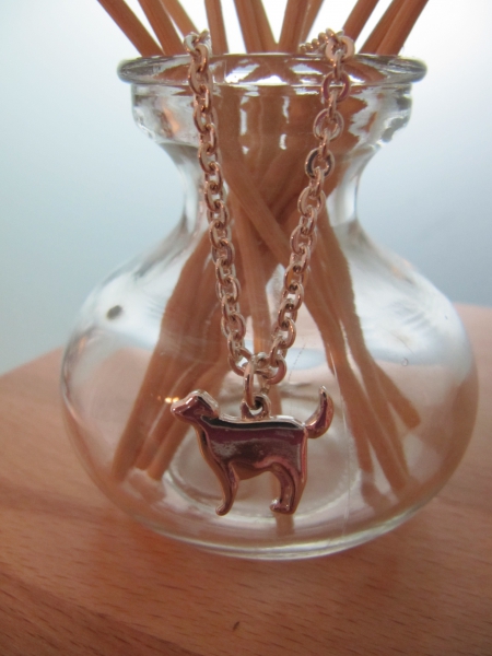 Silberne Halskette Tier chinesisches Horoskop Hund Anhänger