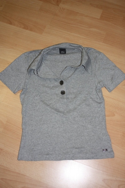 Poloshirt, Bluse, T-Shirt, grau, S.Oliver, Gr. 34