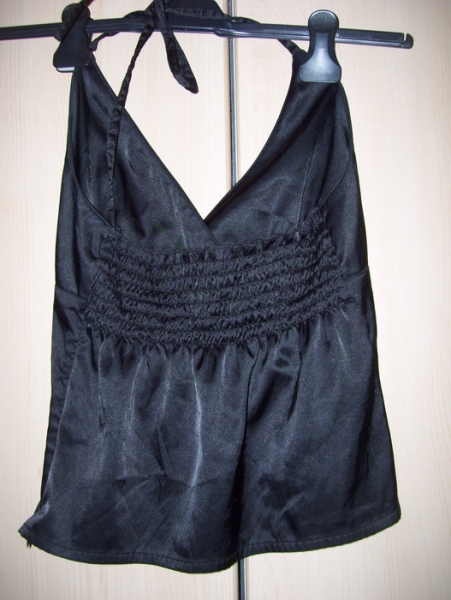  sexy neckholder top corsage satin glänzend