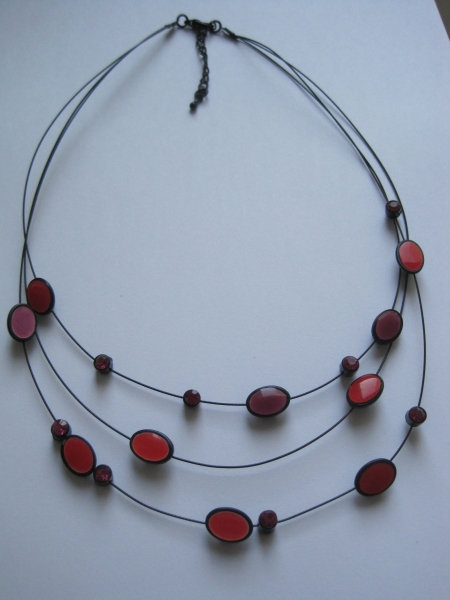 Farbenfrohes Collier, Halskette  in Hippie Look 