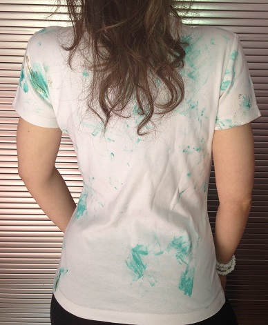 Batik Tattoo Herz Motiv Shirt! Custom Unikat einmalig in gold-mint! Zauberhaft!