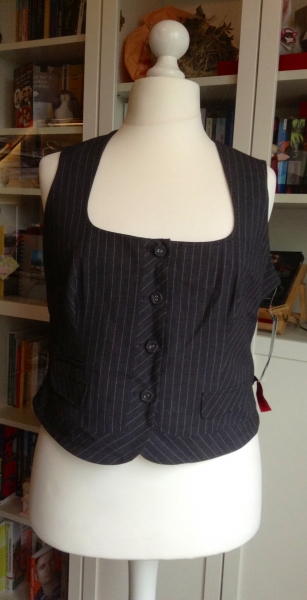 C&A Yessica Weste Nadelstreifen grau Gr. 46, ungtragen, top