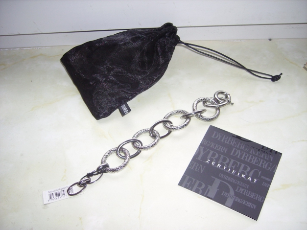 Dyrberg/Kern Tanganvika Shiny Silver Kettenarmband! Neu! Mit Zertifikat! Designerschmuck