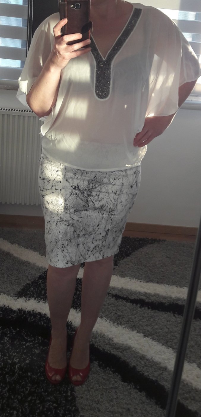 Bluse Vero Moda T-Shirt tunika top Shirt Neu Chiffon Leicht Sommer Gr. M 38