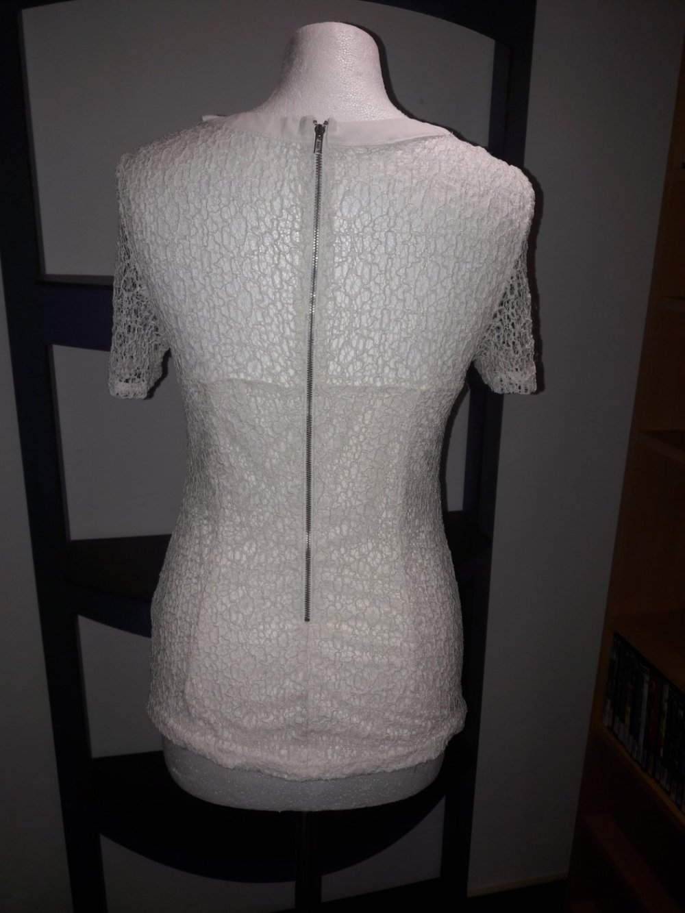 Bluse Top Shirt T-Shirt Hemd Vila Vero Moda Gr. M 38 spitze Tunika Spitzentop