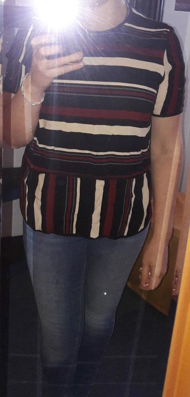 Bluse Top Shirt T-Shirt YAS by Vero Moda Gr. Gr.40 L Tunika Neu büro streifen