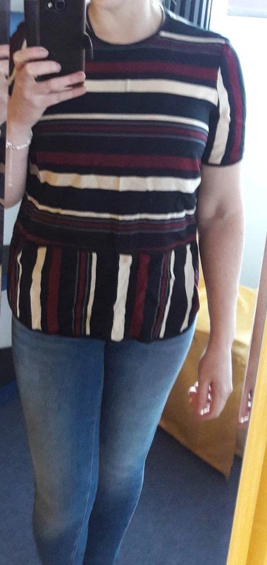 Bluse Top Shirt T-Shirt YAS by Vero Moda Gr. Gr.40 L Tunika Neu büro streifen