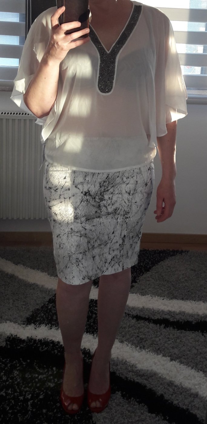 Bluse Vero Moda T-Shirt tunika top Shirt Neu Chiffon Leicht Sommer Gr. M 38