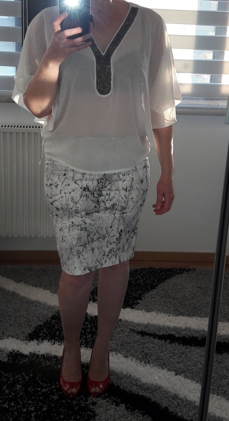 Bluse Vero Moda T-Shirt tunika top Shirt Neu Chiffon Leicht Sommer Gr. M 38