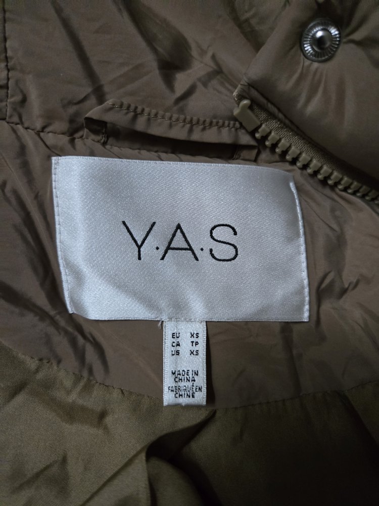 Langer Mantel YAS Gr. XS Oversize braun