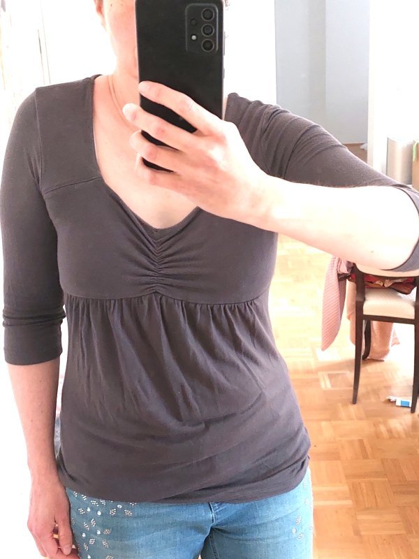 Raffiniertes Shirt mit schönem Ausschnitt 36 38