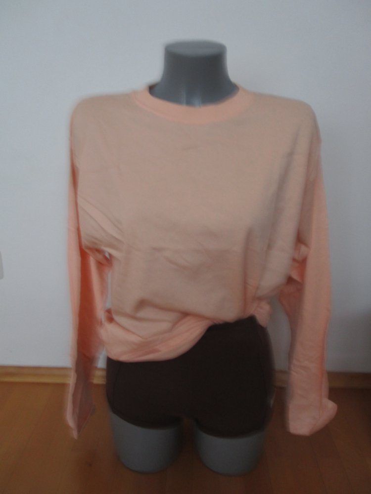 Oversize langarm Shirt apricot