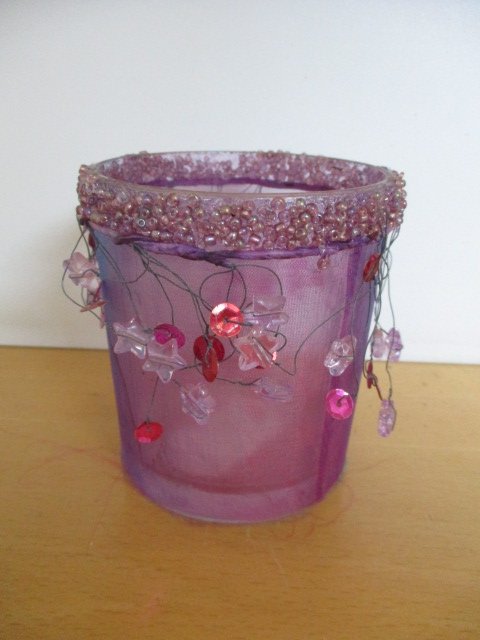 Vintage Glas für Kerze vintage ethno boho