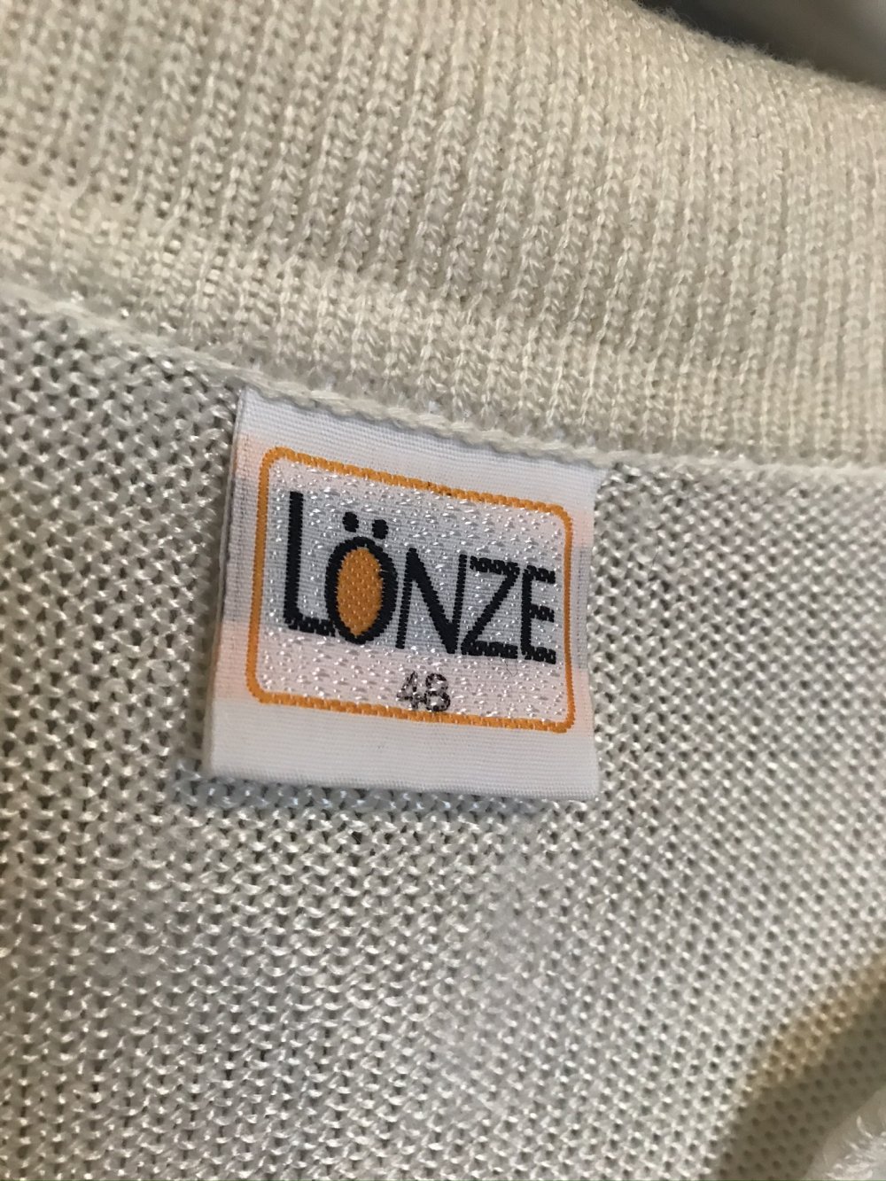 Pullover *Lönze* mit Seide - Creme mit Glanz - Gr. 48