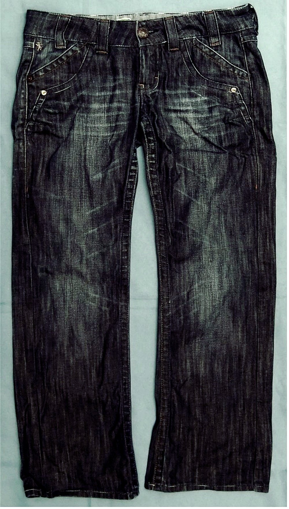Dunkelblaue Denim-Jeans Hose CDC by Esprit - niedriger Bund - Gr. W 28 / L 31 - (entpricht ca. 36/38)
