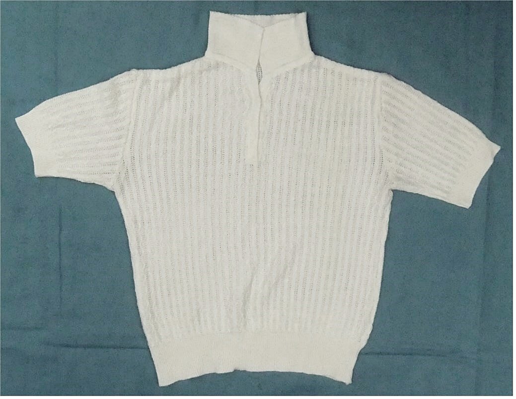 Kurzarm Polo-Shirt - cremegelblichweiß - Größe 42