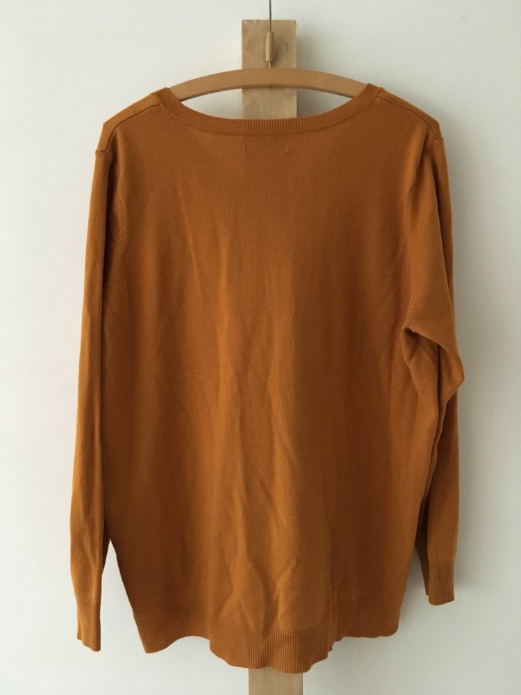 *Vintage* Oversized Feinstrick Pulli in Senfgelb
