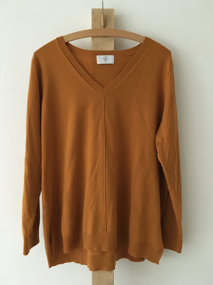 *Vintage* Oversized Feinstrick Pulli in Senfgelb