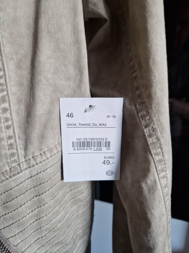 Neue Jacke mit Reißverschluss