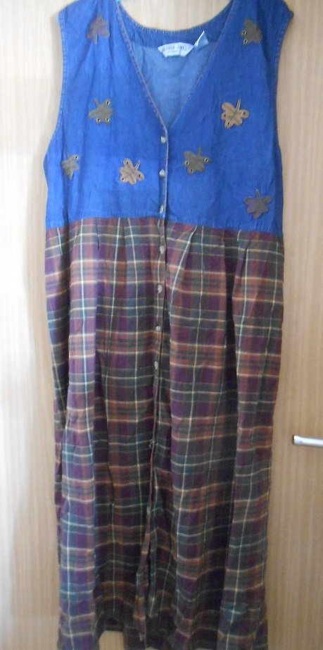 Victoria Jones Jeanskleid Materialmix Gr. 2X XXL 46/48