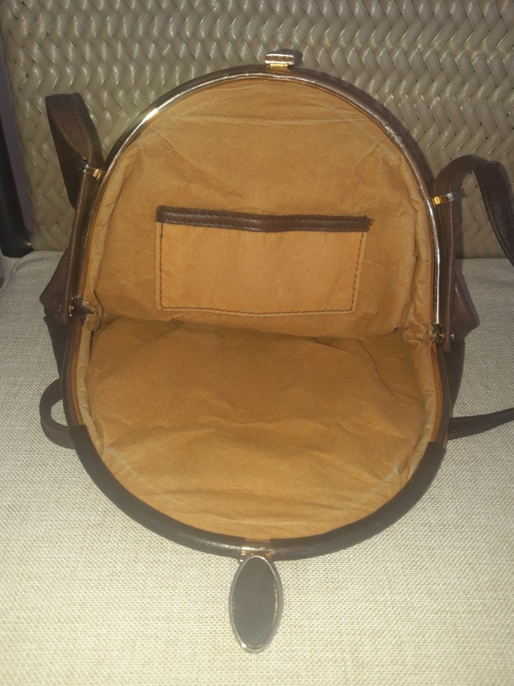 Braune Vintage Abendtasche Theatertasche Clutch