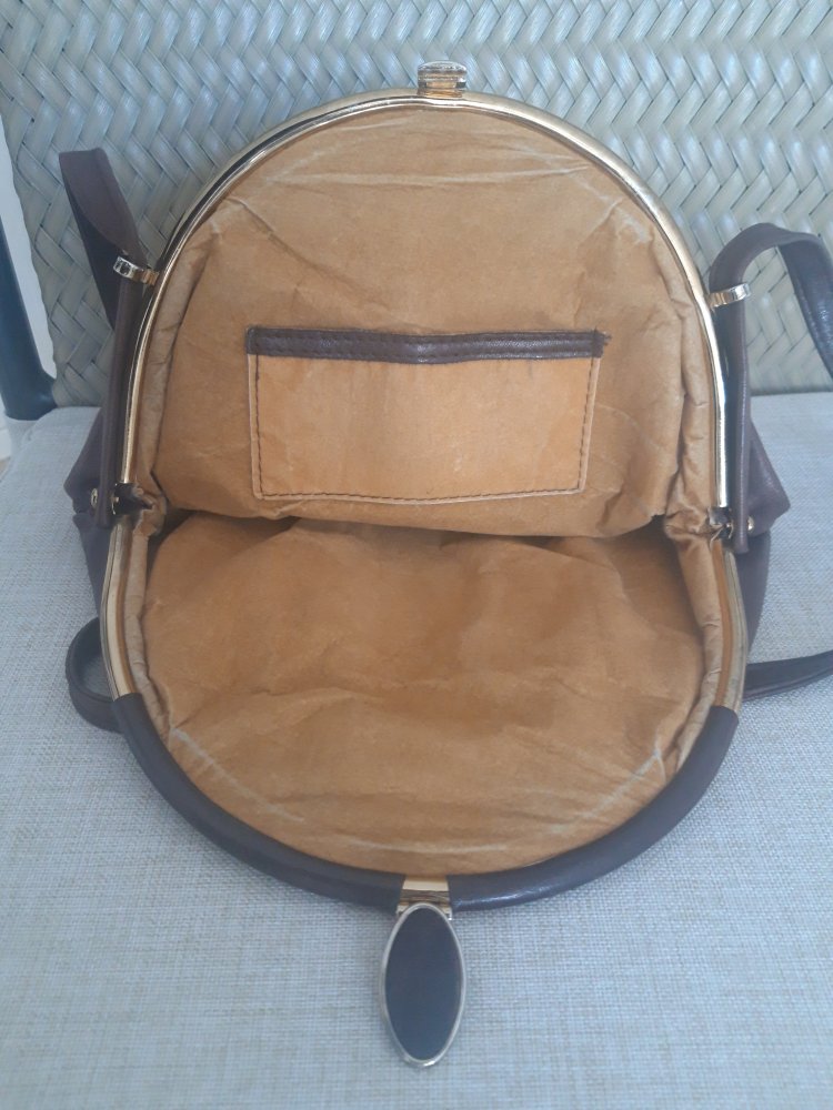 Braune Vintage Abendtasche Theatertasche Clutch