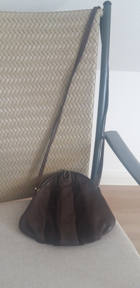 Braune Vintage Abendtasche Theatertasche Clutch