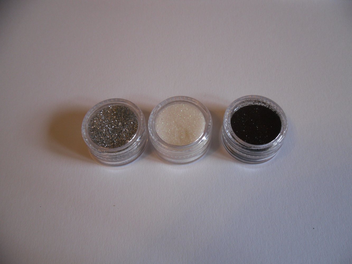 Nail Art Glitter weiß silber schwarz