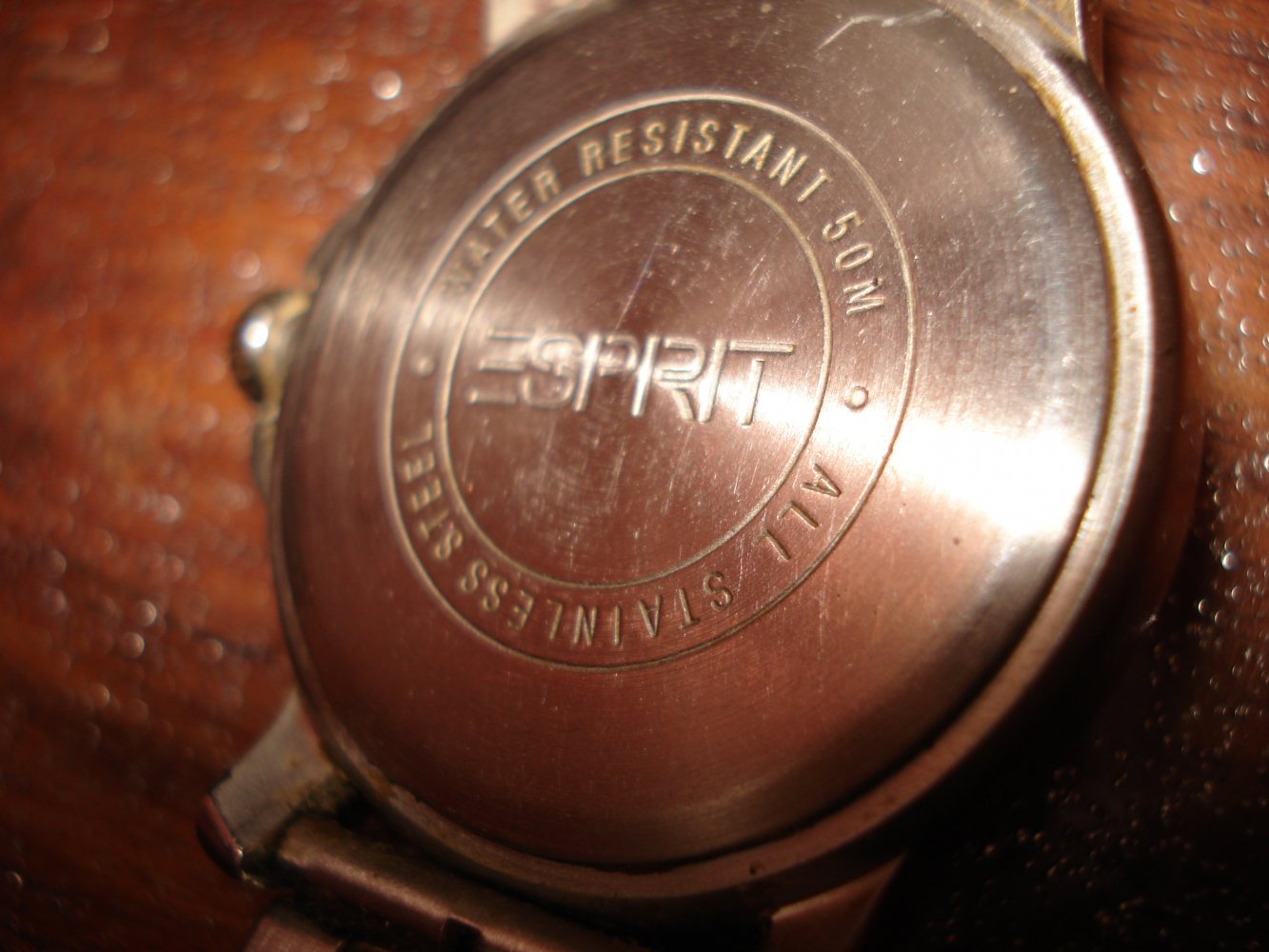 Esprit-Armbanduhr gelb/Edelstahl silber