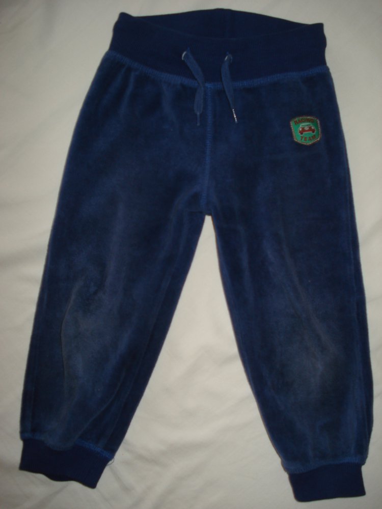 blaue bequeme Gummizug-Hose