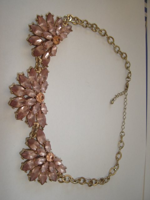 H&M Satement Kette rosa Steine / Kette silber 