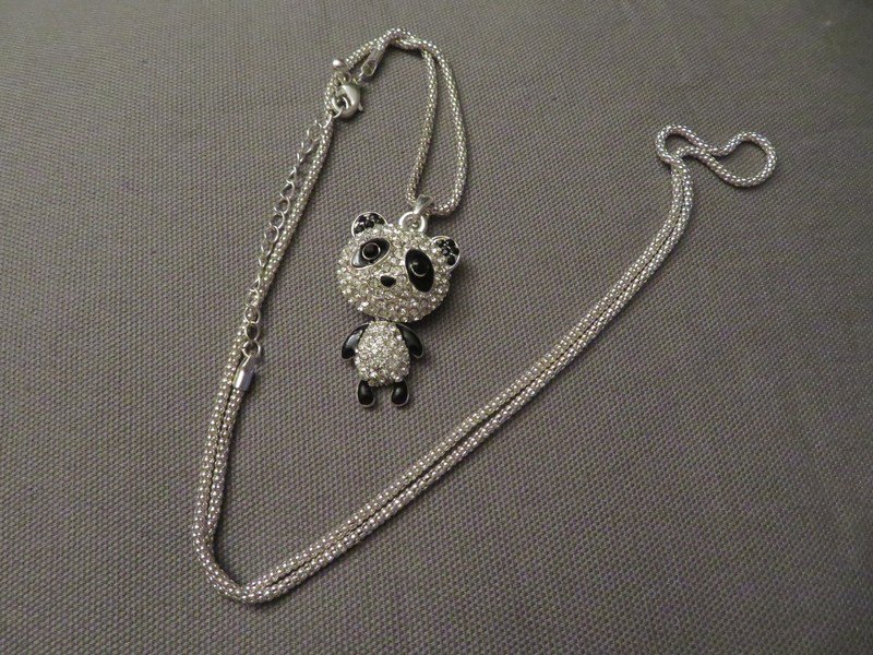 Six Panda Kette mit Strass 79 cm