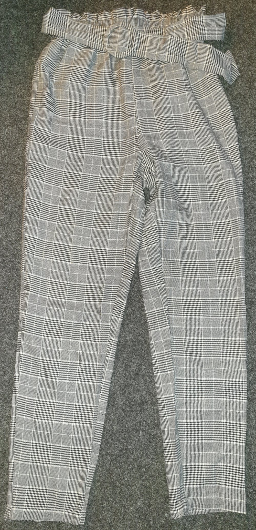 Karierte High-Waist Hose