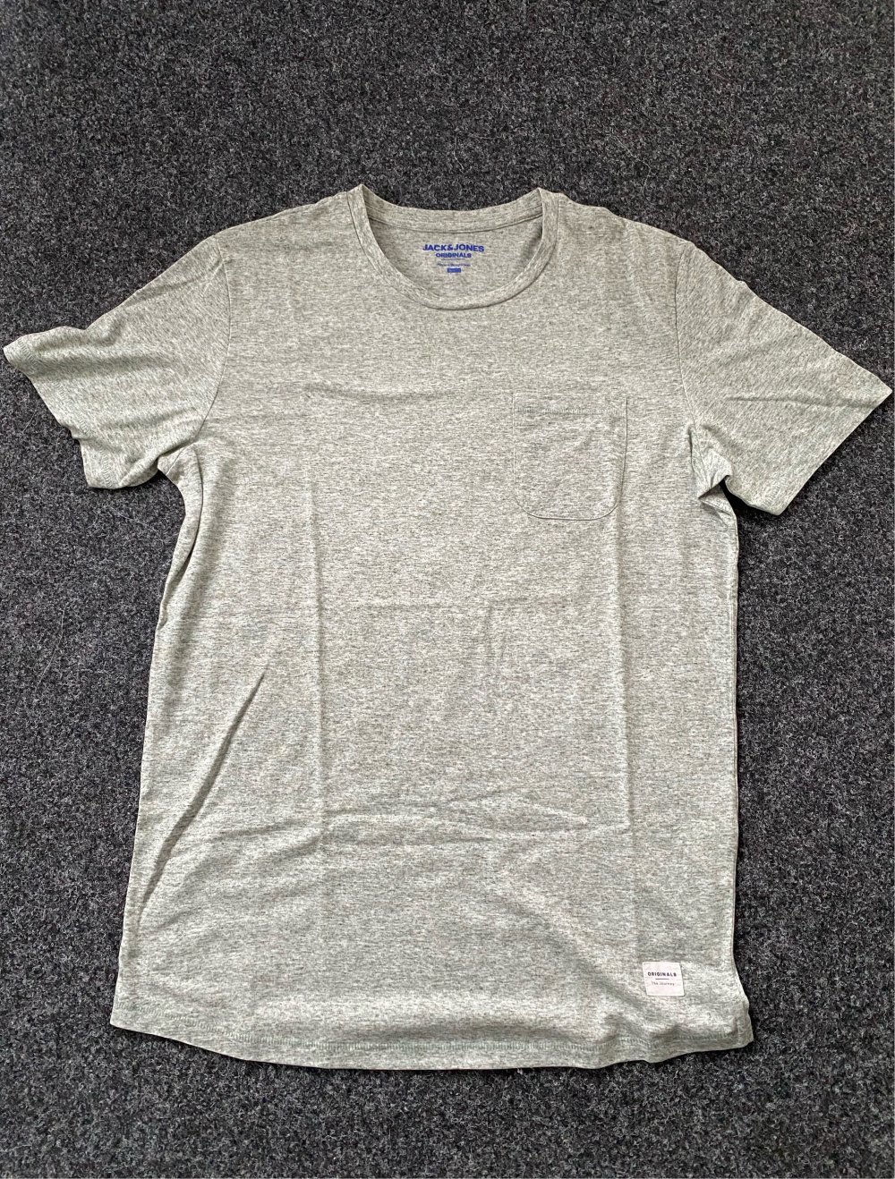 Grau meliertes T-Shirt