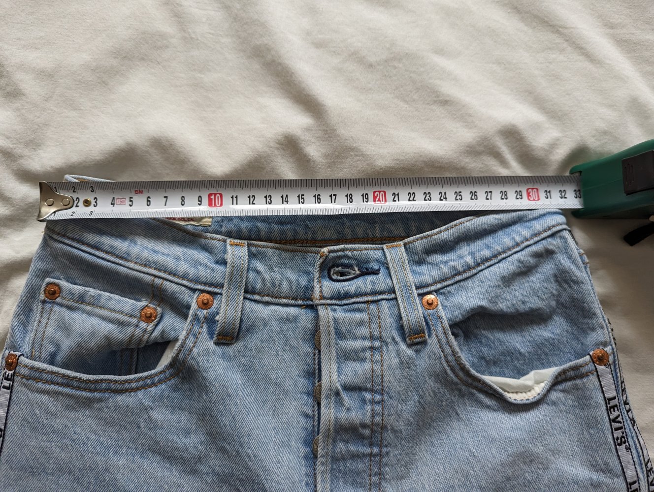 LEVIS 501 Denim Jeans momjeans Damenjeans High waist Straight Leg mit Seitenstreifen Hose hellblau