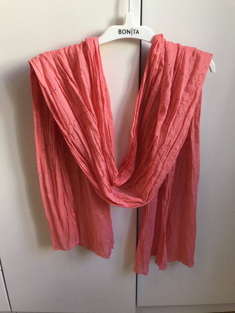 Tuch Schal dünn korallrot von H&M