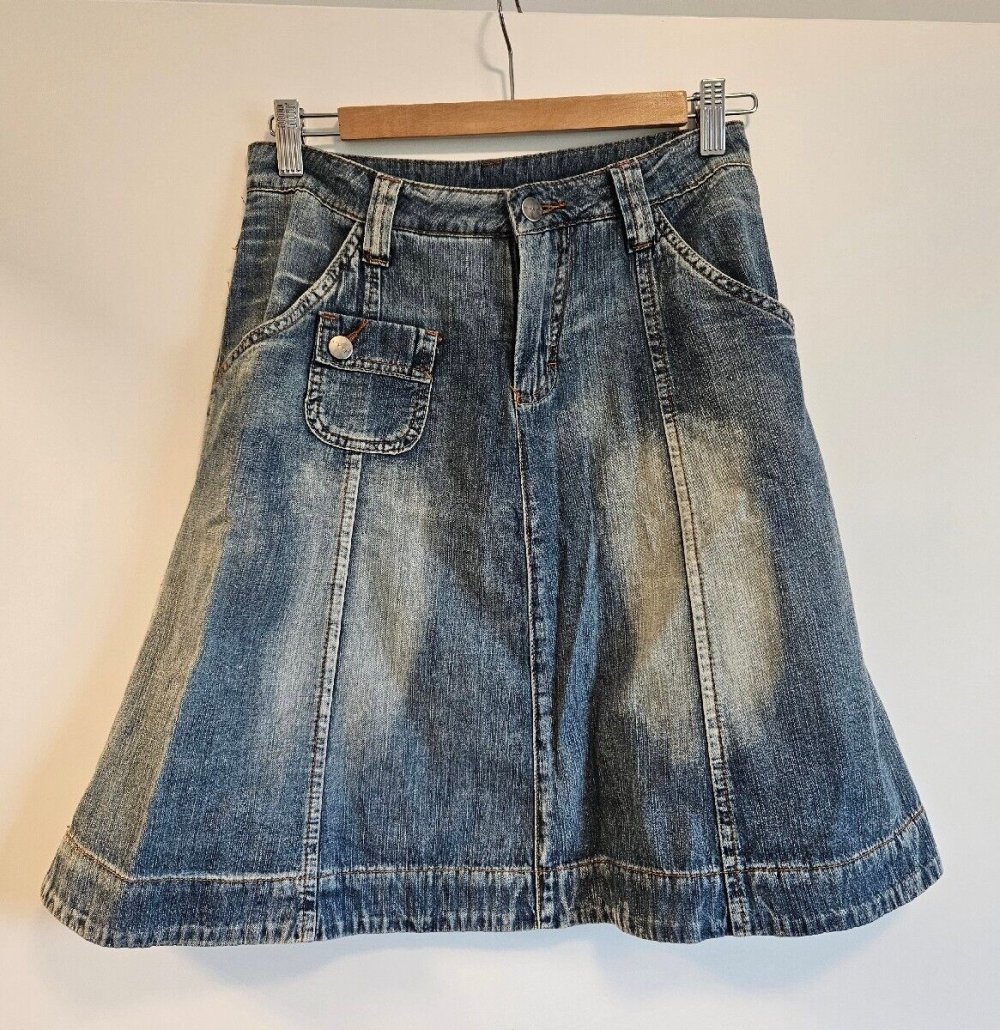 Trendy Damen Jeansrock Gr. 34 (Livre) blau