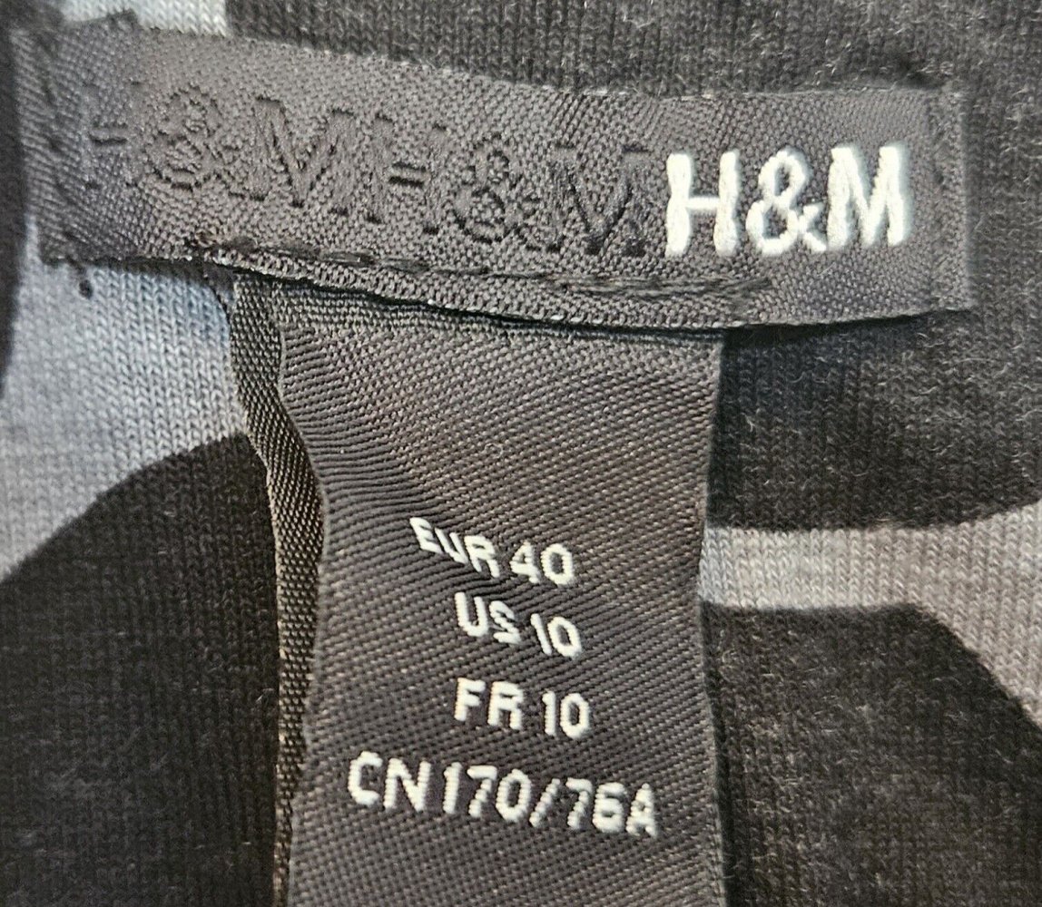 Top modischer femininer Damenrock Gr. 40 (H&M) schwarz gemustert