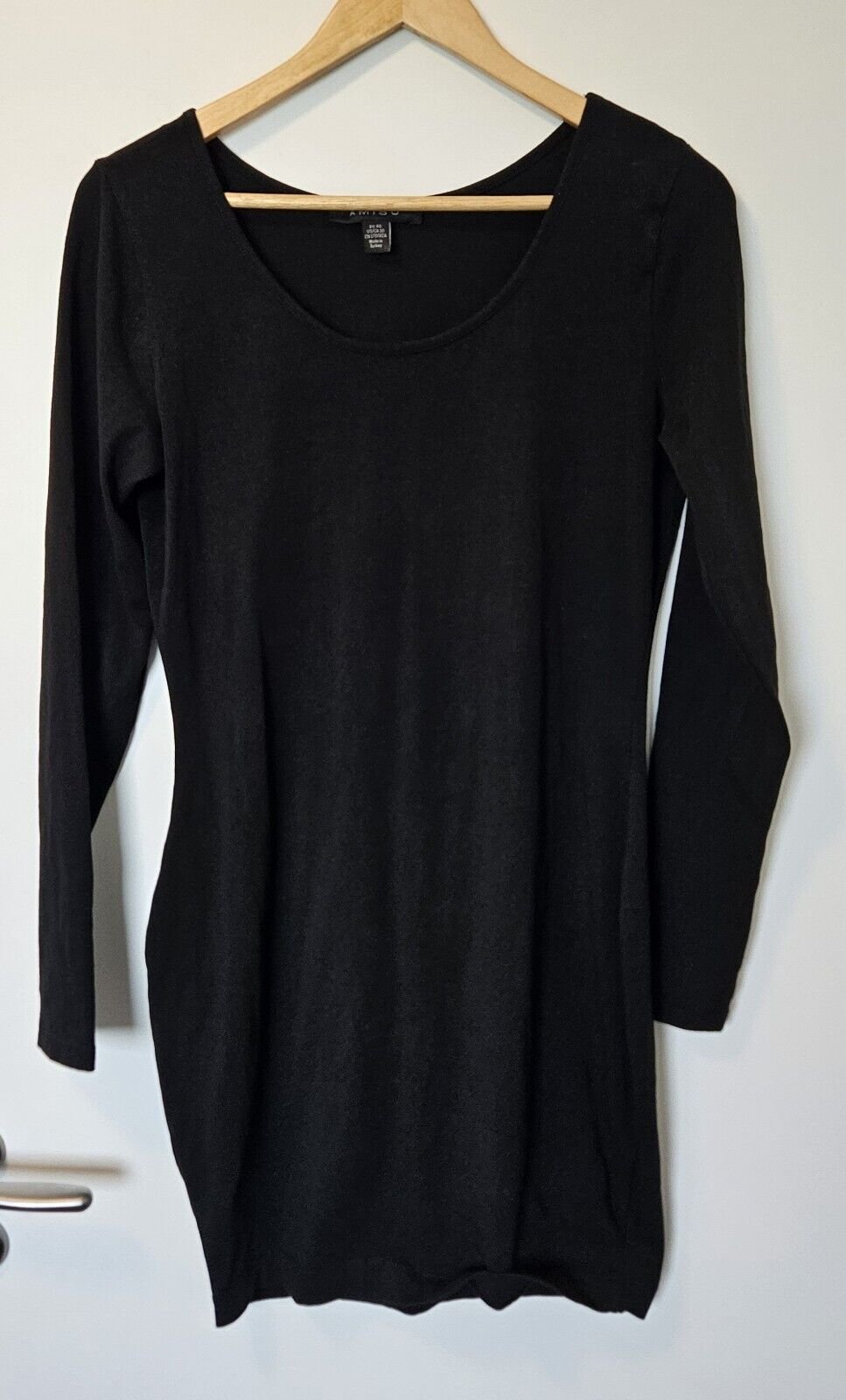 Sexy Damen Langarmkleid Gr. 40 (Amisu) schwarz
