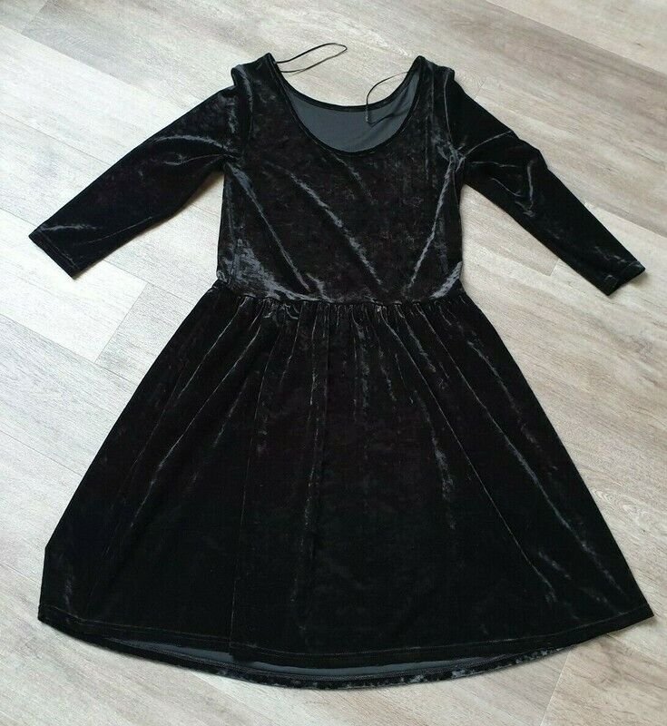 Damen Samtkleid Gr M (C&A) schwarz *Gothic* Romantic