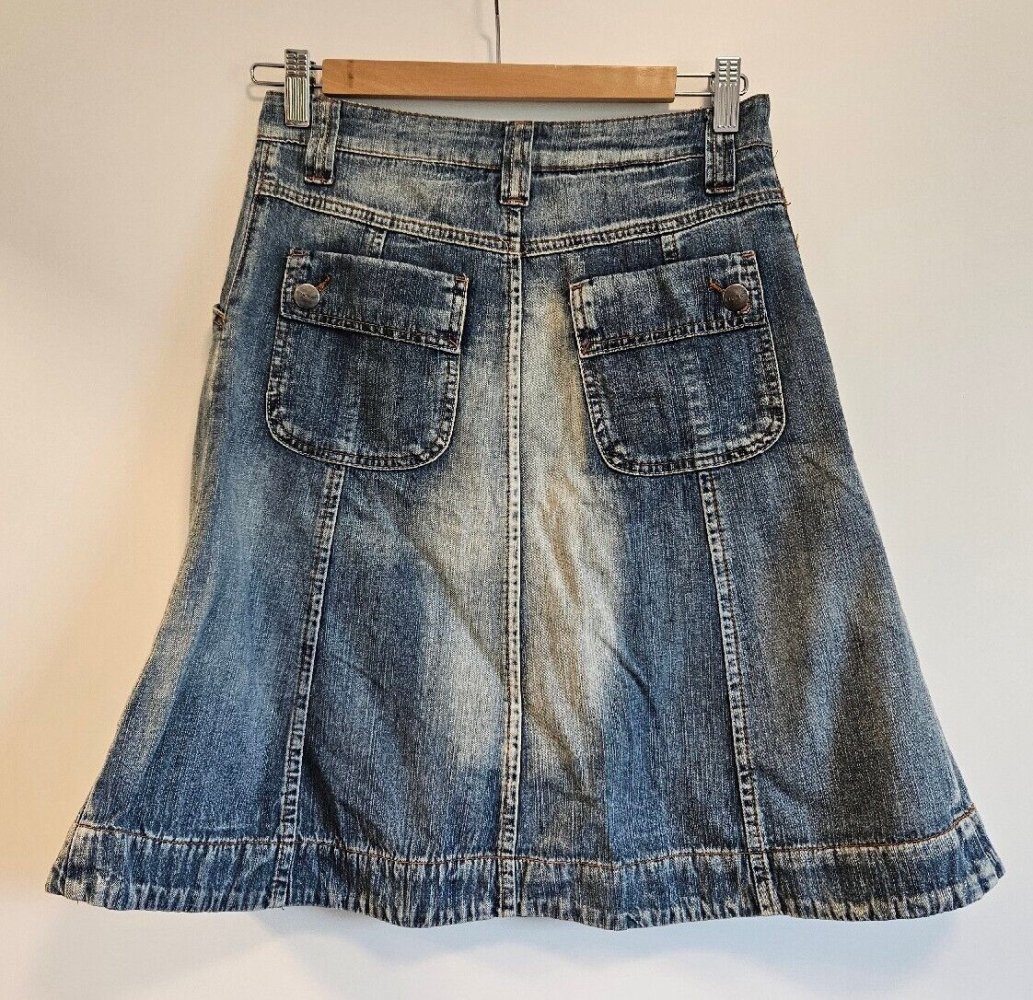 Trendy Damen Jeansrock Gr. 34 (Livre) blau