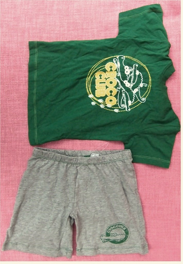 Jungen Shorty , Nachtwäsche Pyjama, Schlafanzug - Baumwolle - Gr. 98/104  -  2-4 Jahre  -  Neu