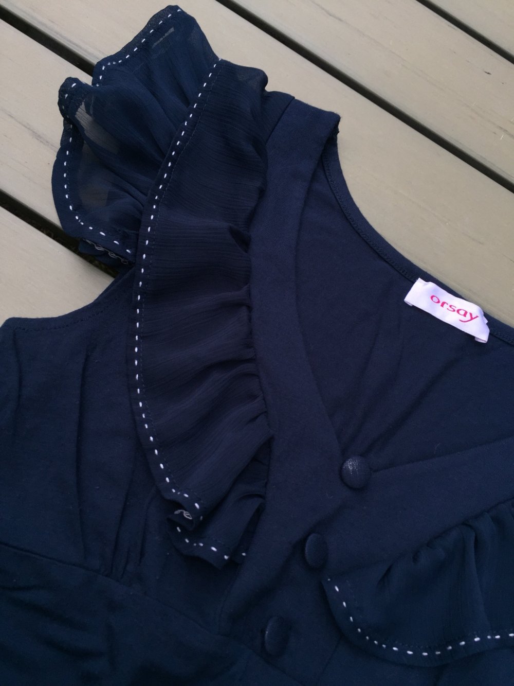 ORSAY Rüschen SHIRT Bluse VOLANTS Gr. M