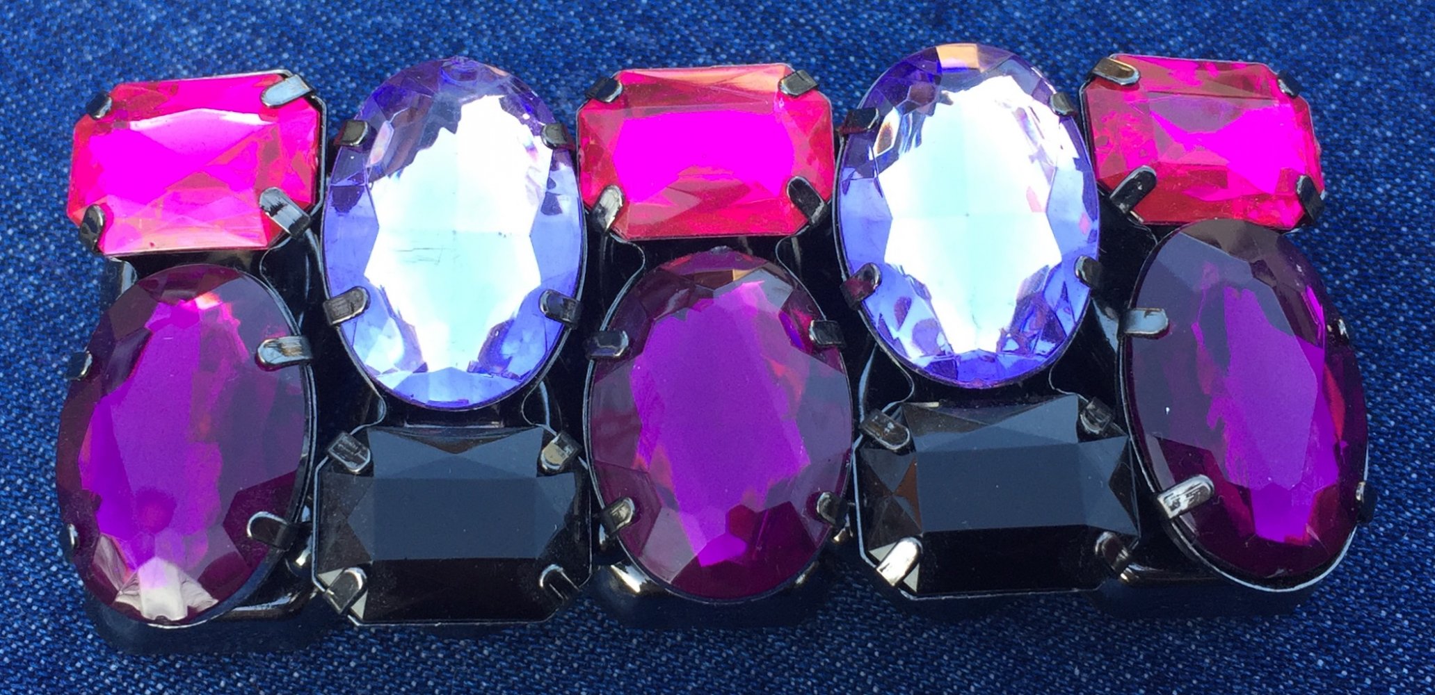 elastisches ARMBAND Blingbling PINK LILA FLIEDER