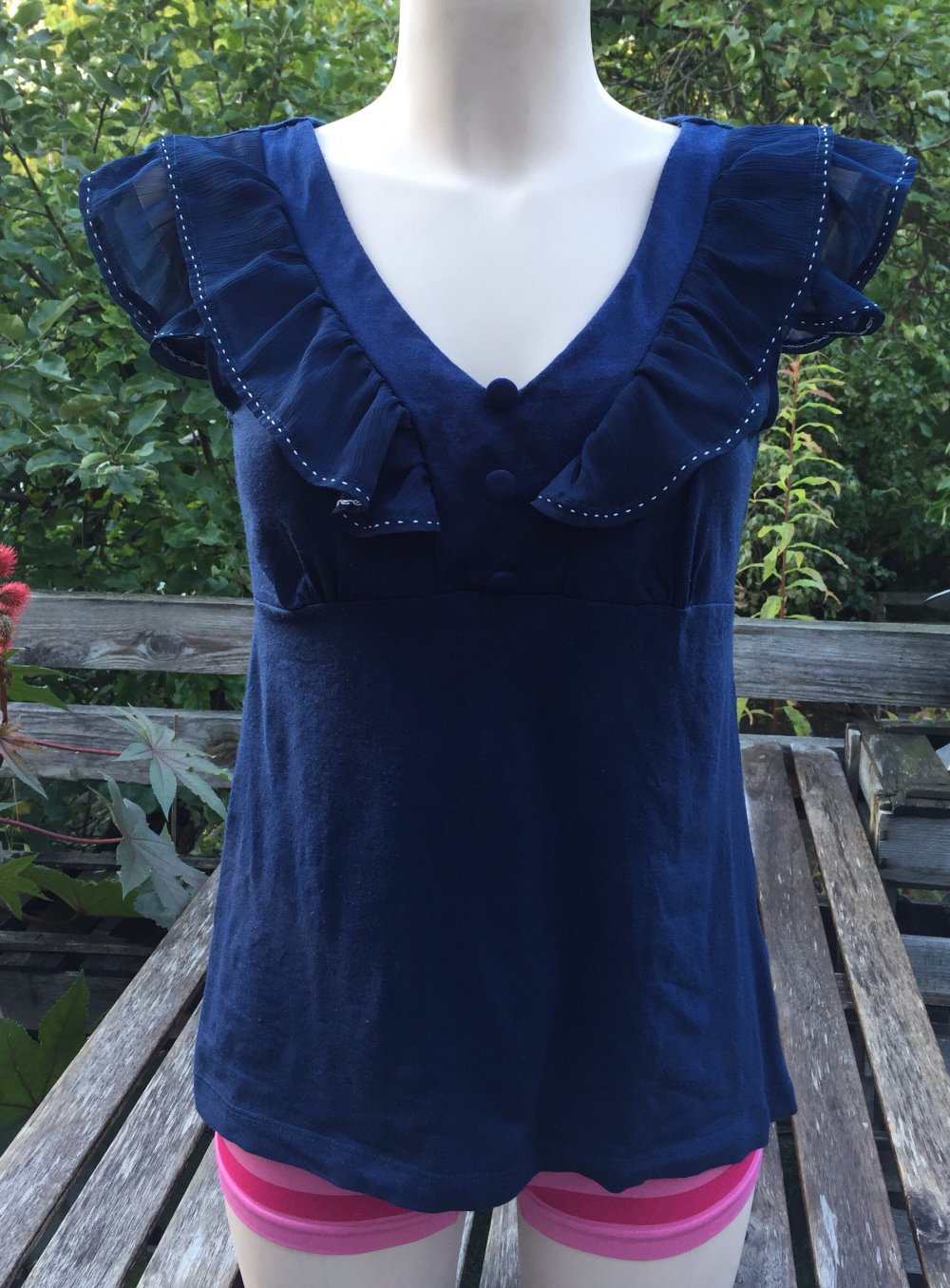 ORSAY Rüschen SHIRT Bluse VOLANTS Gr. M