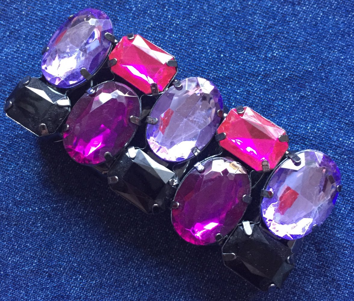 elastisches ARMBAND Blingbling PINK LILA FLIEDER