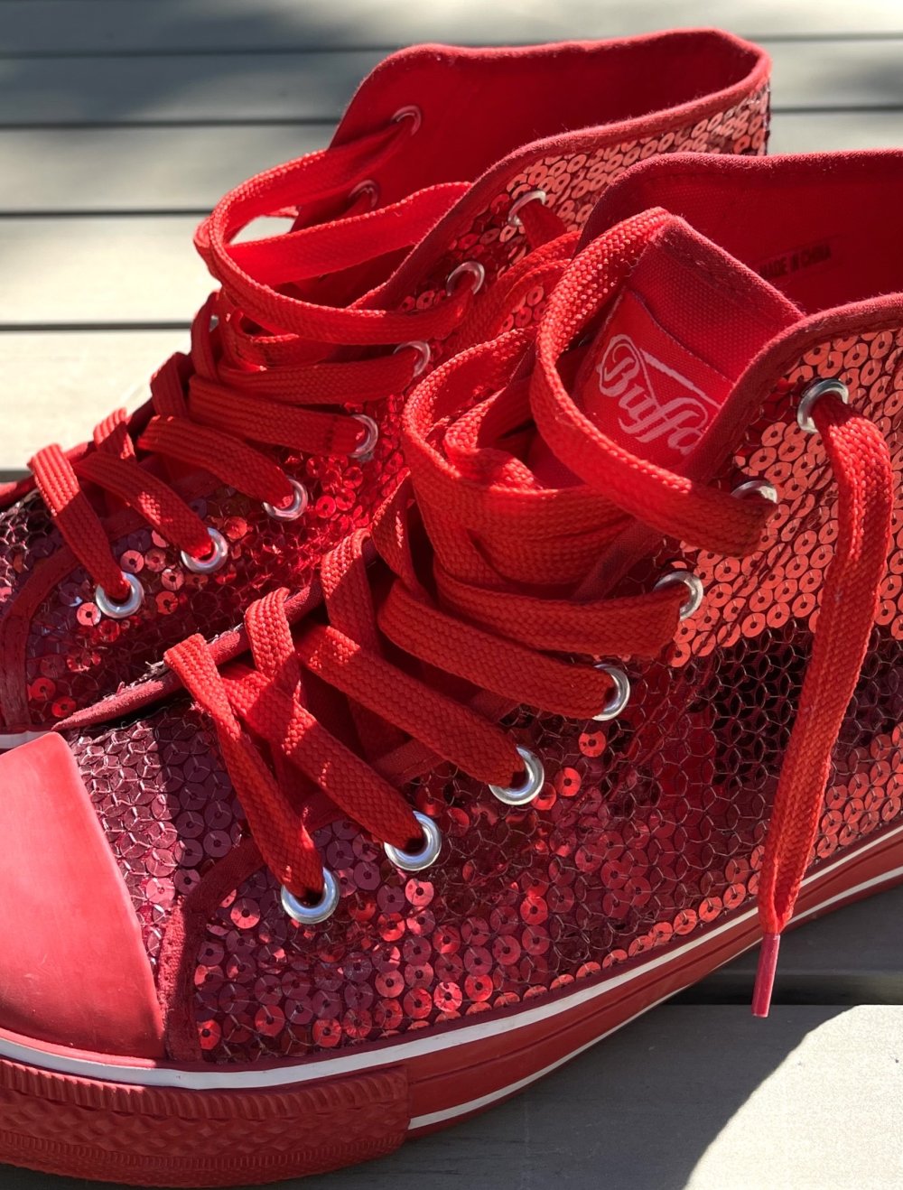 BUFFALO Pailletten SNEAKER Chucks Gr. 40